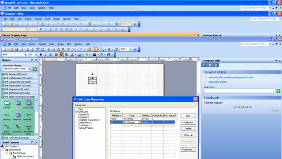 Creating Class Diagram With Visio