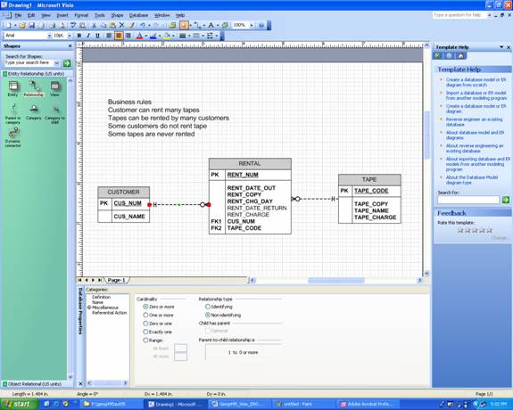 visio one to many connector